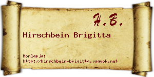 Hirschbein Brigitta névjegykártya